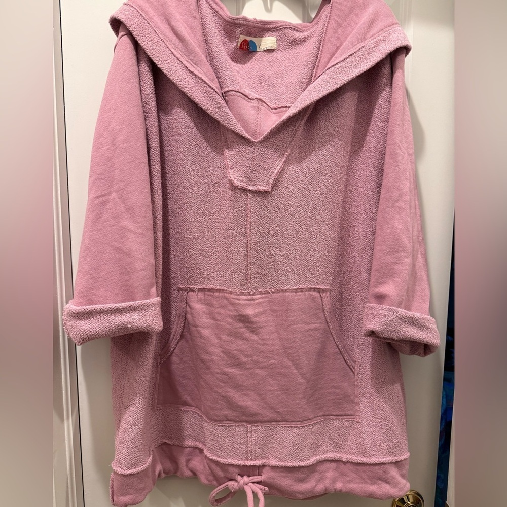 FREE PEOPLE BEACH RAVEN SWEATSHIRT HOODIE NWOT sz L - Picture 2 of 6